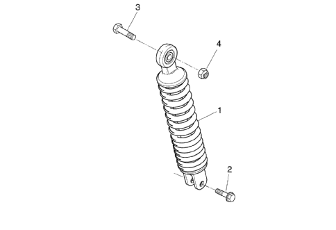 Yamaha Aerox 50 SP 1999-2012 - Schokbreker Achter