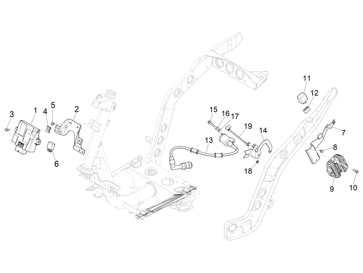 Zip 50 4T 25Km/h NOABS E5 2021-2023 - Spanningsregelaar, Elektronisch Regeleenheid & Bobine