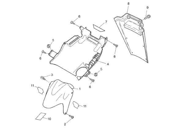 Yamaha Aerox 50 SP 1999-2012 - Spatbord Voor