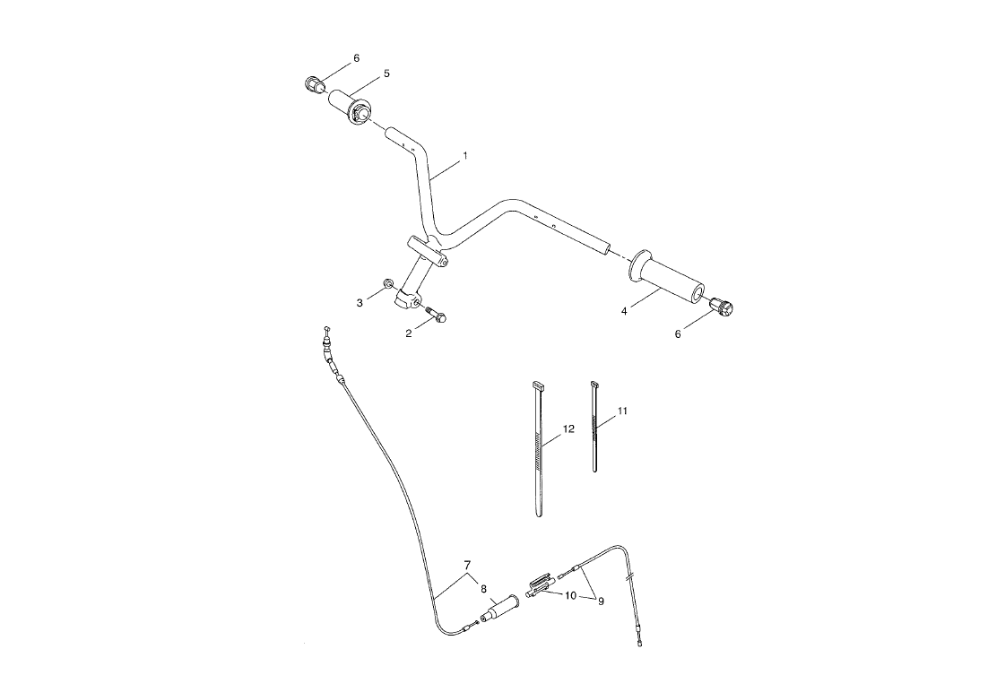 Yamaha Aerox 50 R Facelift 2013-2016 - Stuur & Gaskabel