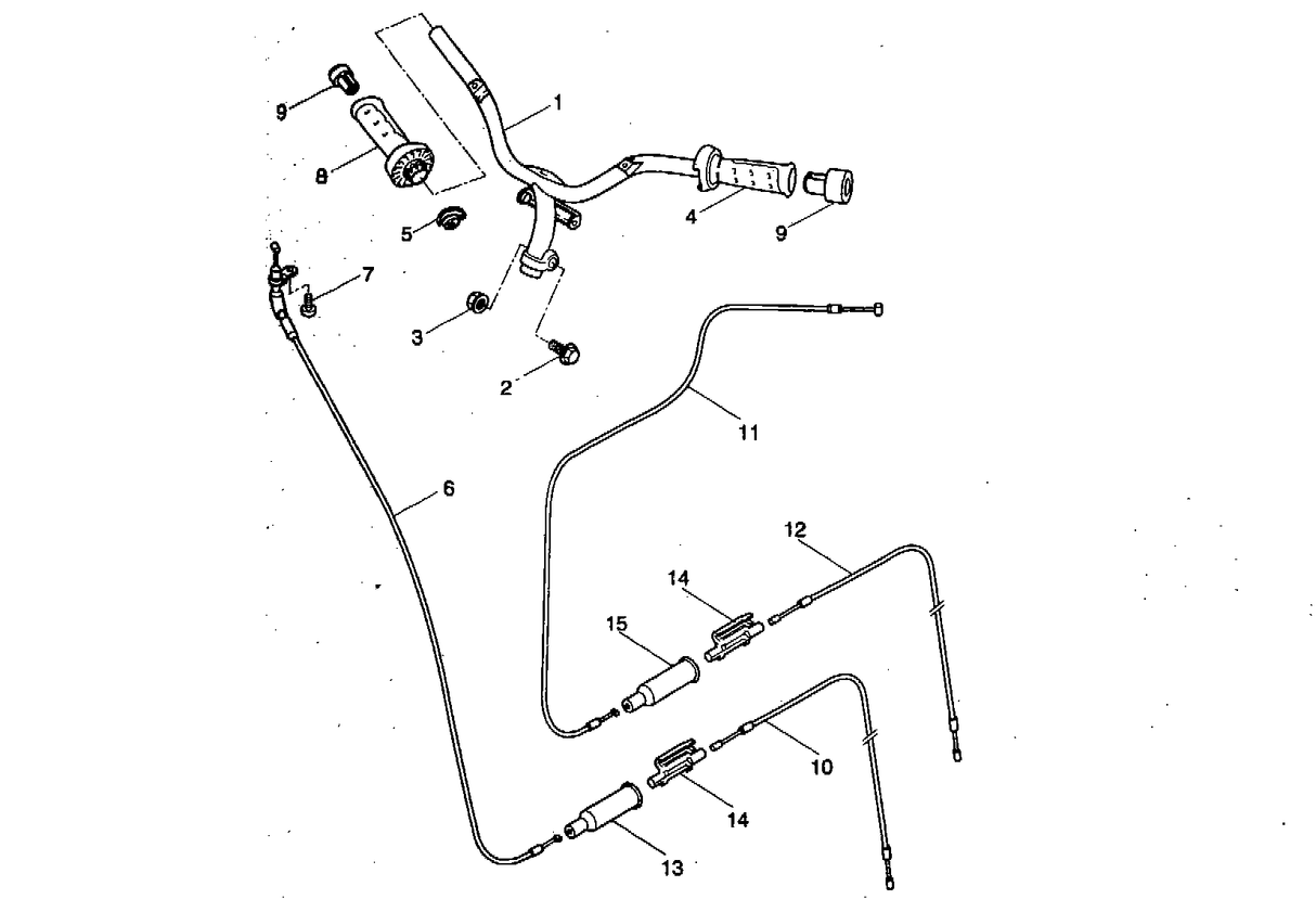 Yamaha Aerox 50 R 1998-2012 - Stuur & Gaskabel