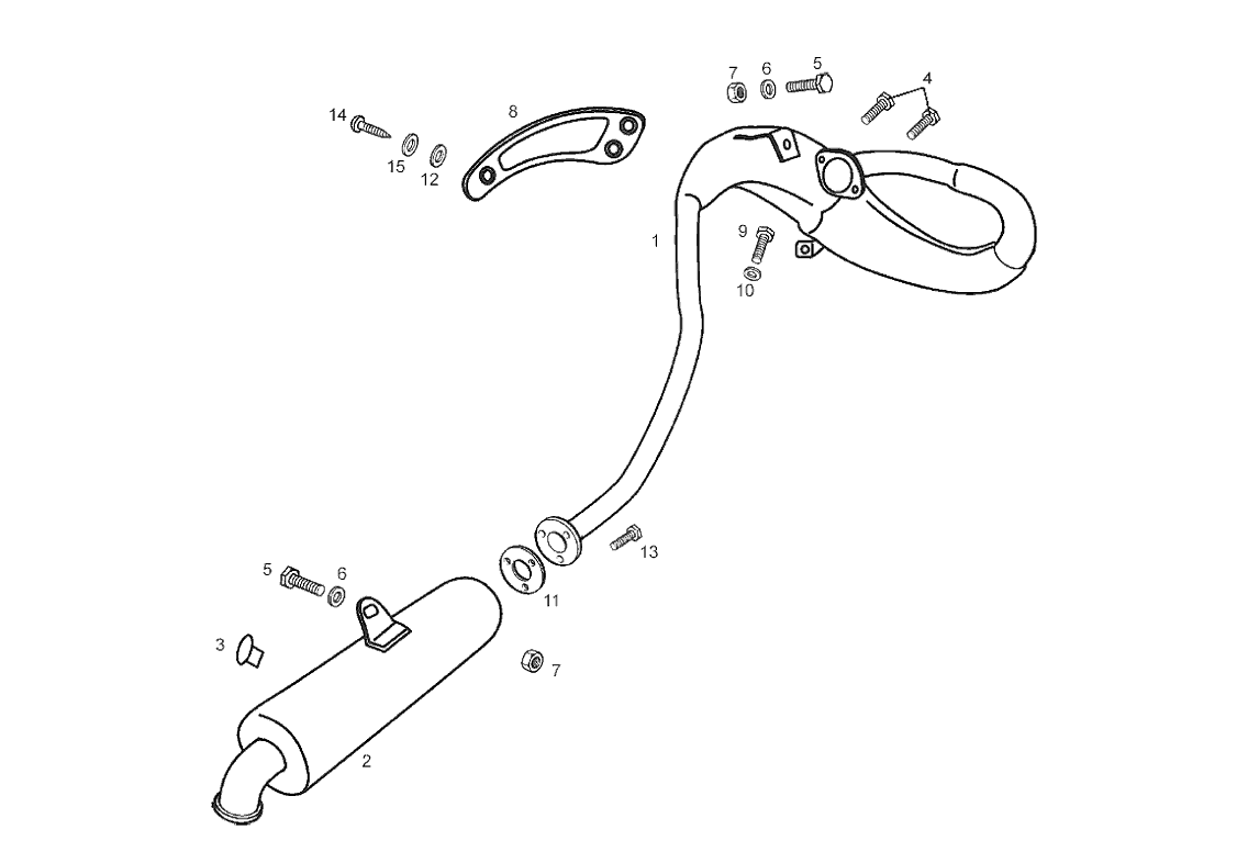 Derbi Senda SM 50 2T 2ª ED X-Treme E2 2004-2005 - Uitlaat