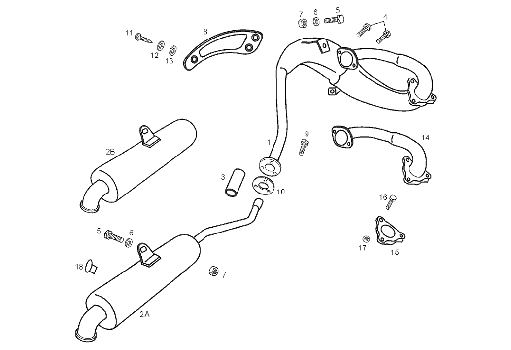 Derbi Senda SM 50 2T 2ª ED DRD 2002-2003 - Uitlaat