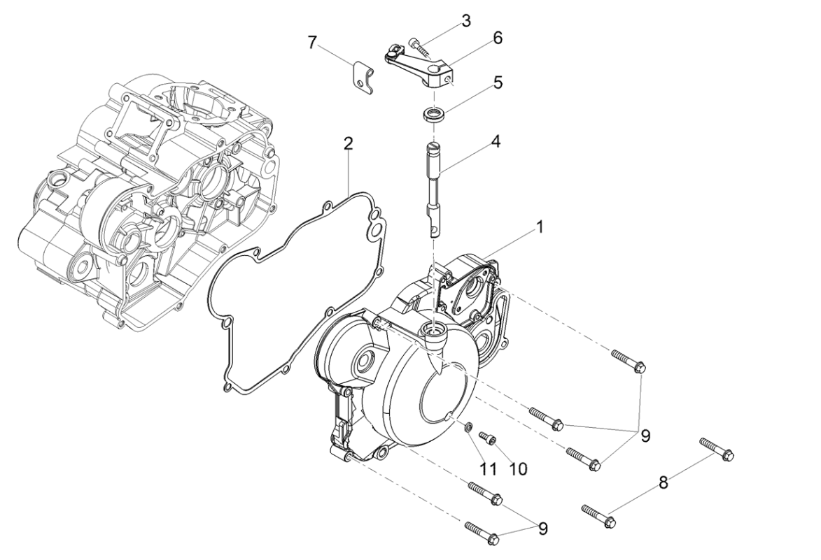 Derbi Senda SM 50 2T X-Treme E4 2018-2020 - Variateurdeksel