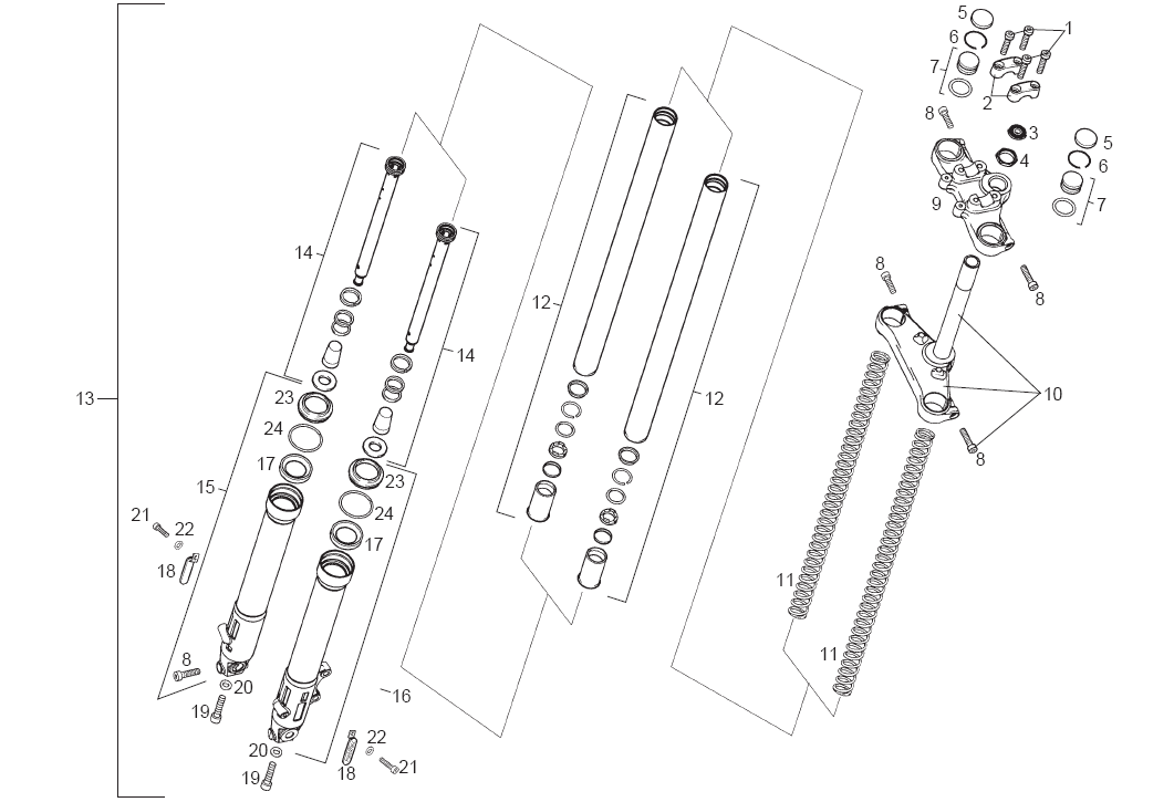 Derbi Senda SM 50 2T 2ª ED X-Treme E1 2003 - Voorvork