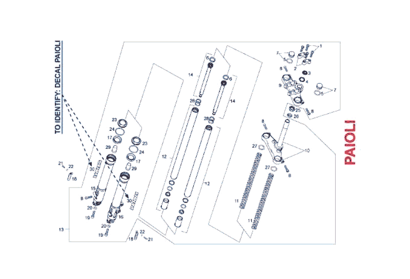 Derbi Senda SM 50 2T X-Treme E2 2006-2010 - Vork (Paioli)