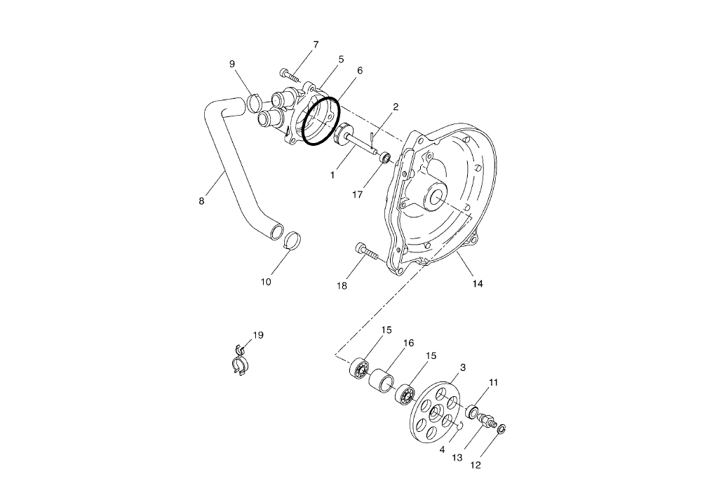 Yamaha Aerox 50 R Facelift 2013-2016 - Waterpomp