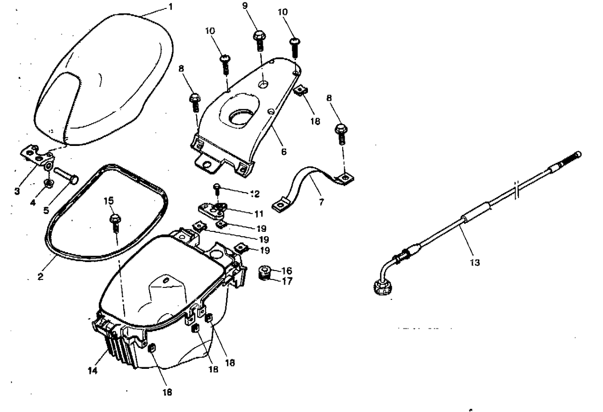 Yamaha Aerox 50 R 1998-2012 - Zadel