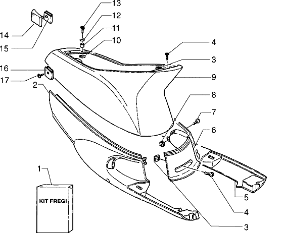 Zip Fastrider RST 1996-1999 - Achterkap