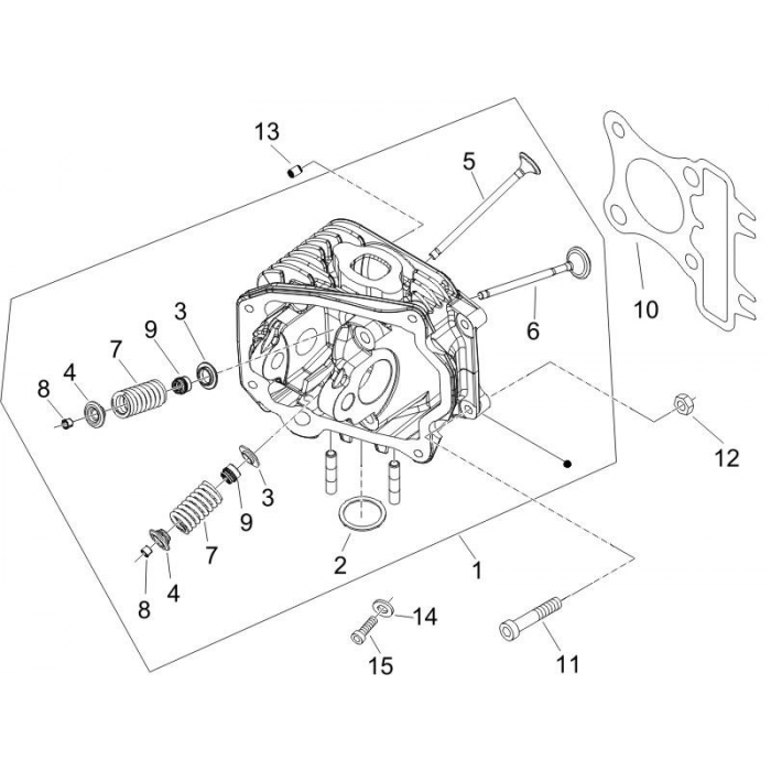 Culasse - valve | ZIP 50 4T 25 km / h Noabs E2 2006-2016 (EMEA)