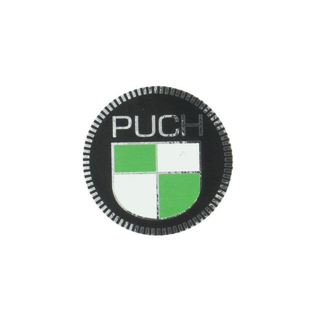 Puch logo 50mm black/white/green