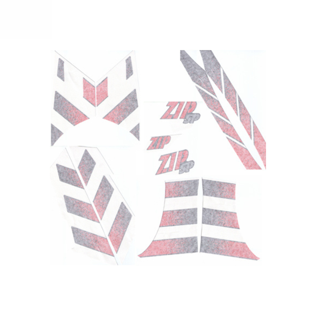 Stickerset Piaggio Zip SP H2O Zwart / Rood Origineel