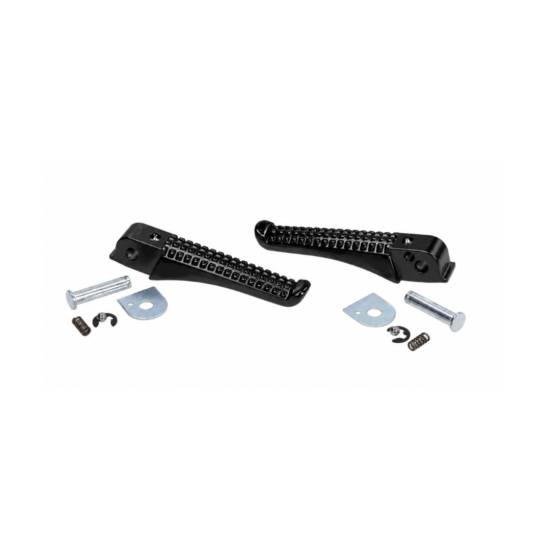 Complete Glossy Black Footpeg Set Gilera Runner