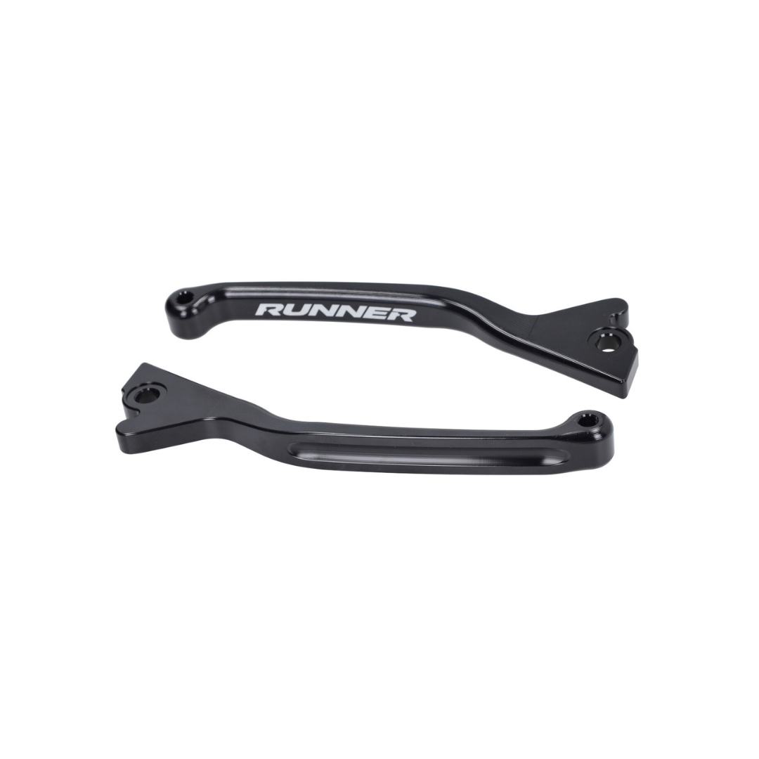 Set de leviers de frein noirs Fast Arrow Pro CNC Double Disque Gilera Runner 50-180cc 2 Temps