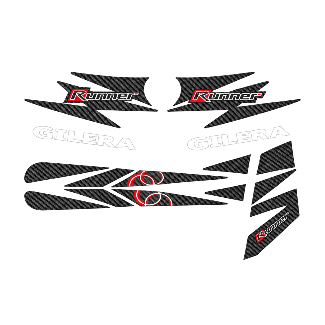 Set di adesivi Carbon Gilera Runner Originale