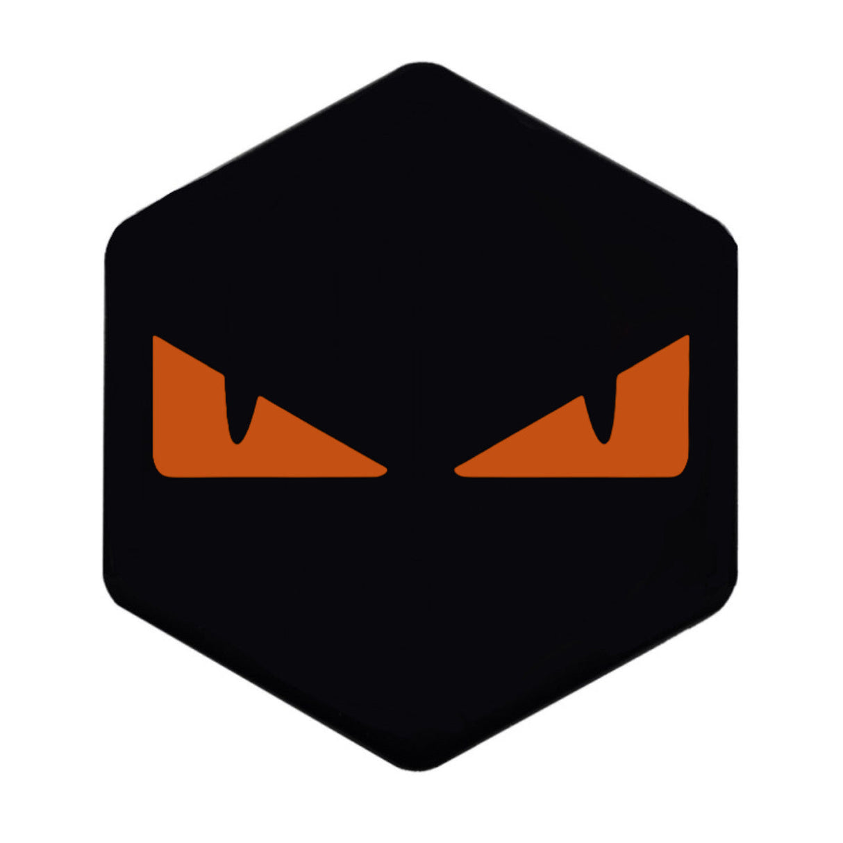 3D Voorkaplogo/Sticker Boze Ogen Zip Oranje 3D Sticker