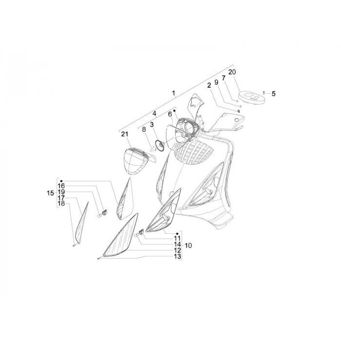 Luci lampeggianti per - Teller | Zip 50 4T 25 km/h Noabs E2 2006-2016 (EMEA)