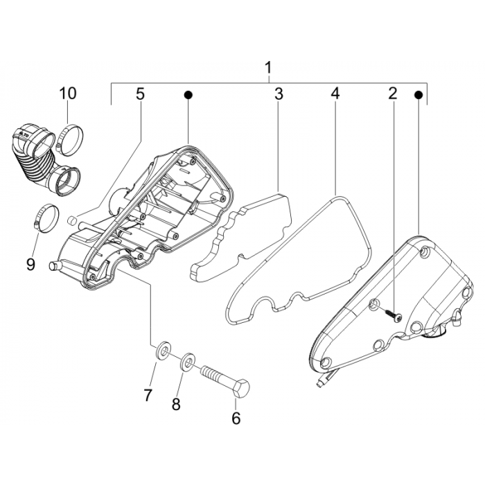 Filtro dell'aria | Zip 50 4T 25 km/h Noabs E2 2006-2016 (EMEA)