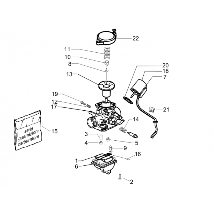 Carburatore di parti Zip 50 4T 25 km/h Noabs E2 2006-2016 (EMEA)