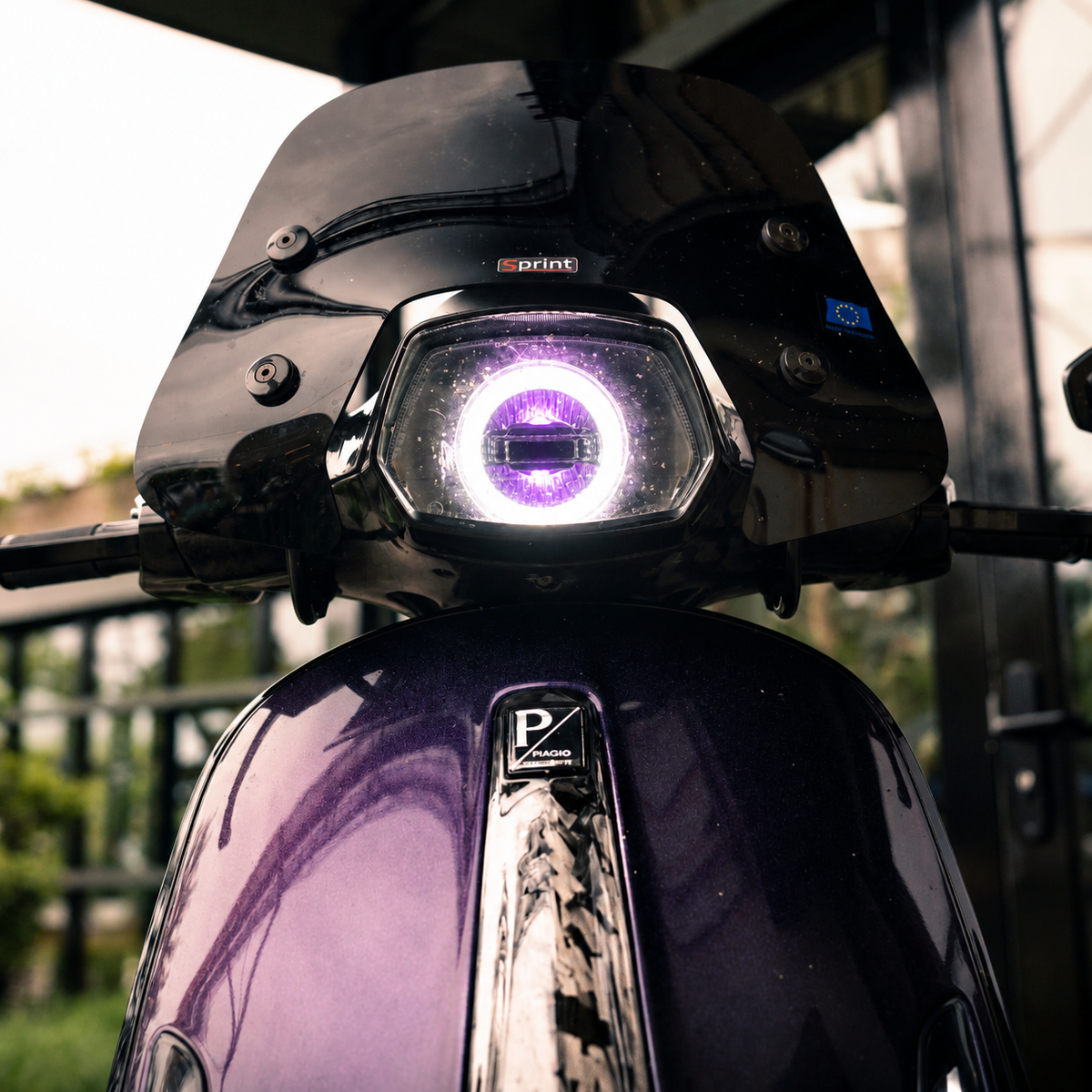 RGB Angel Eye Headlight Piaggio Zip / Vespa Fenom
