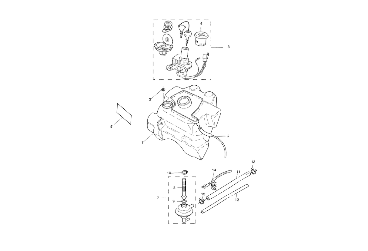 Yamaha Aerox 100 2T 2002 E1 2000-2002 - Benzinetank