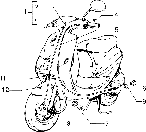 Zip Fastrider RST 1996-1999 - Bowdenkabels