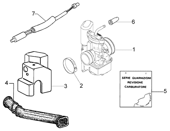Vespa LX 50 2T - Carburateur