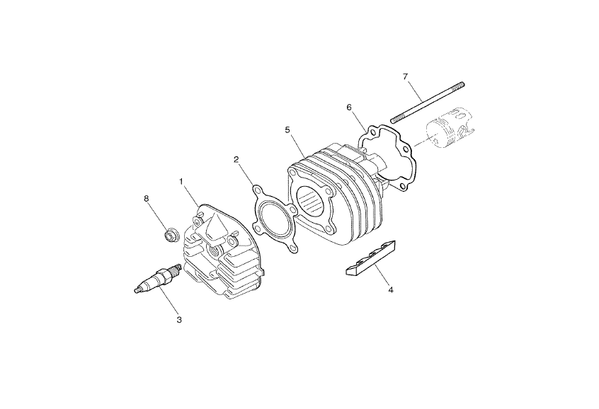 Yamaha Aerox 100 2T 2002 E1 2000-2002 - Cilinder