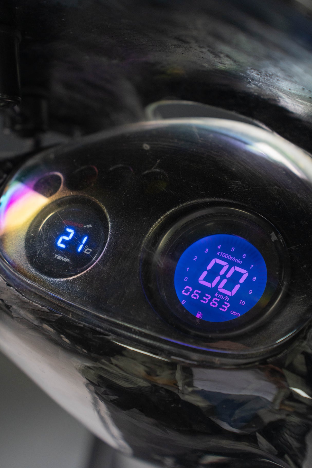 Contatore di temperatura Koso 0-120 gradi blu