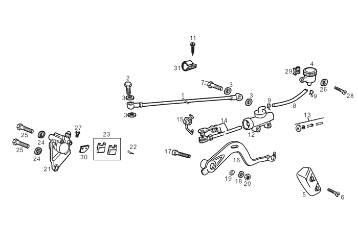 Derbi Senda SM 50 2T 2000-2001 – Achterrem