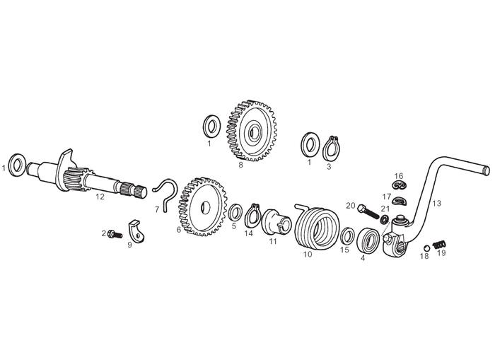 Derbi Senda SM 50 2T 2000-2001 – Kickstarter Kickstartertas