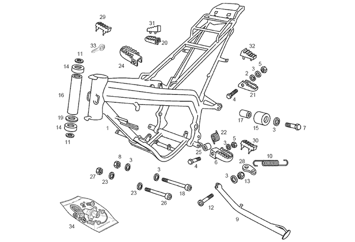 Derbi Senda SM 50 2T 2ª ED DRD 2002-2003 – Frame Contactslot