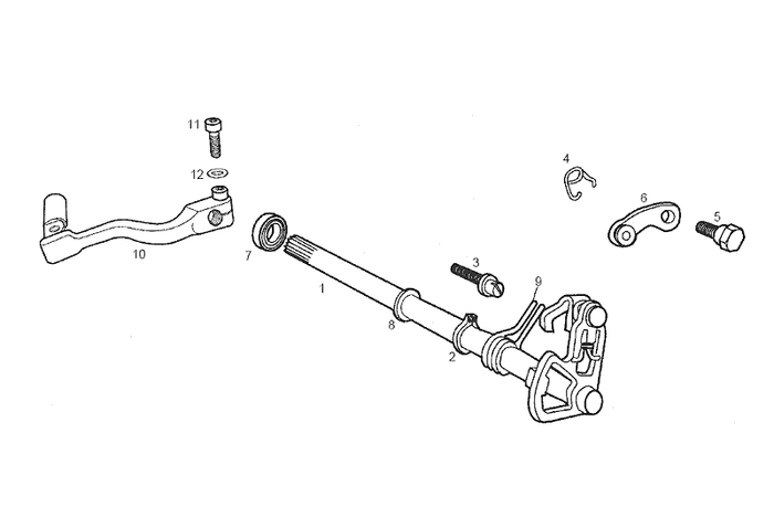 Derbi Senda SM 50 2T 2ª ED DRD 2002-2003 – Schakelpedaal