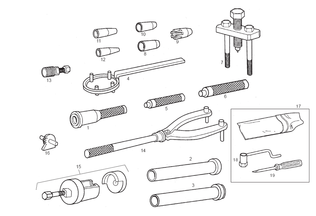 Derbi Senda SM 50 2T 2ª ED X-Treme E1 2003 – Gereedschapszak Handleiding