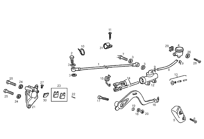 Derbi Senda SM 50 2T 2ª ED X-Treme E2 2005 – Achterrem