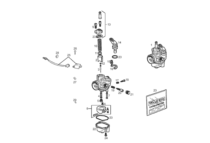 Derbi Senda SM 50 2T 2ª ED X-Treme E2 2005 – Carburateur Automatische Start