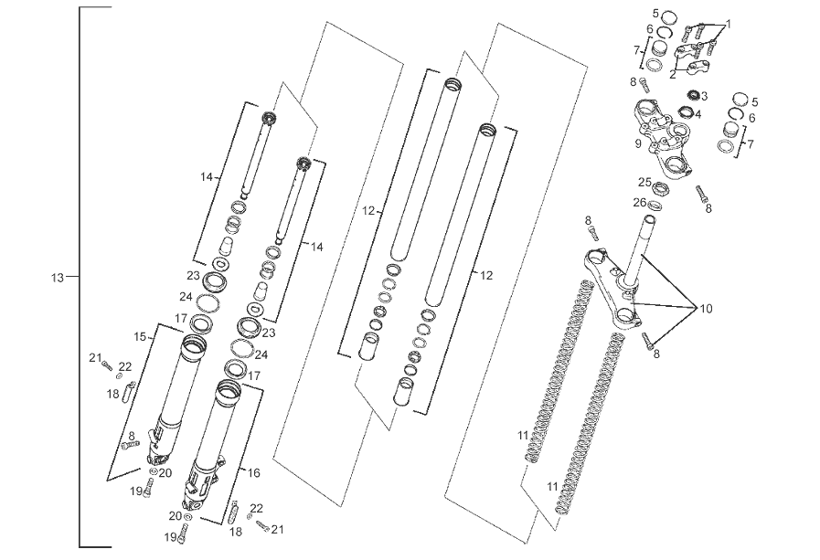Derbi Senda SM 50 2T 2ª ED X-Treme E2 2005 – Vork