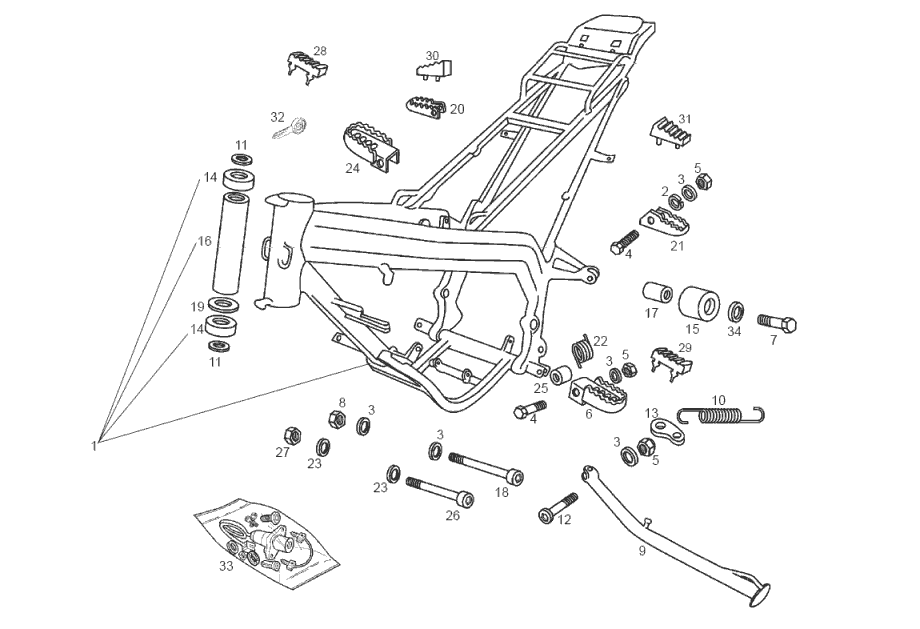 Derbi Senda SM 50 2T 3ª ED X-Treme E2 2006 – Frame