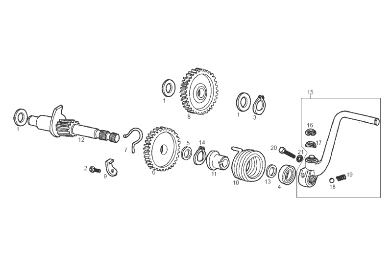 Derbi Senda SM 50 2T 3ª ED X-Treme E2 2006 – Kickstarter Kickstartertas