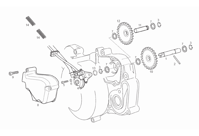 Derbi Senda SM 50 2T 3ª ED X-Treme E2 2008 – Oliepomp