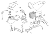 Derbi Senda SM 50 2T DRD Edition Black E2 2005 – Benzinetank Luchtfilter Zadel