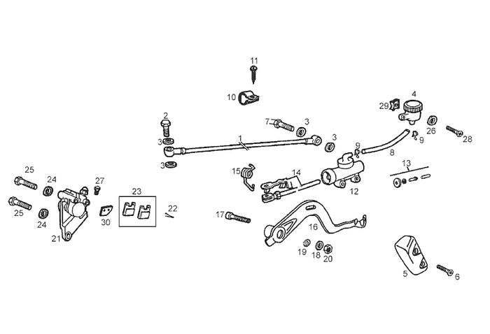 Derbi Senda SM 50 2T X-Treme E2 2004 – Achterrem