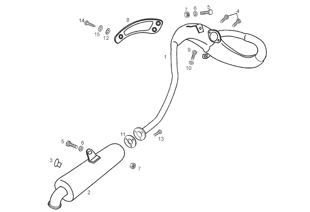 Derbi Senda SM 50 2T X-Treme E2 2004 – Uitlaat