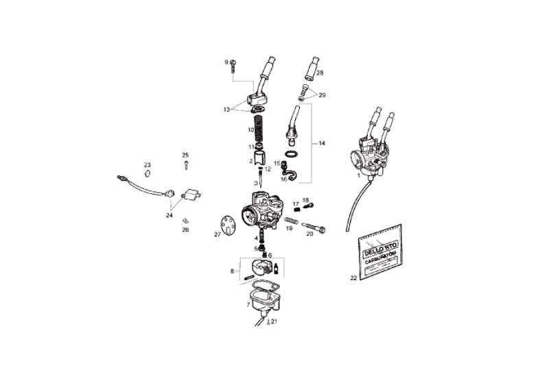 Derbi Senda SM 50 2T X-Treme E2 2010 – Carburateur Pakking 2