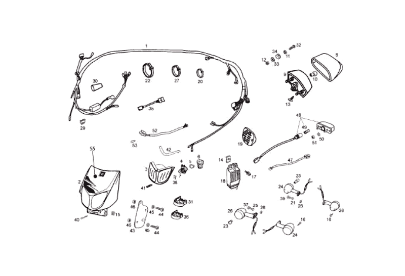 Derbi Senda SM 50 2T X-Treme E2 2010 – Koplamp Knipperlicht Achterlicht
