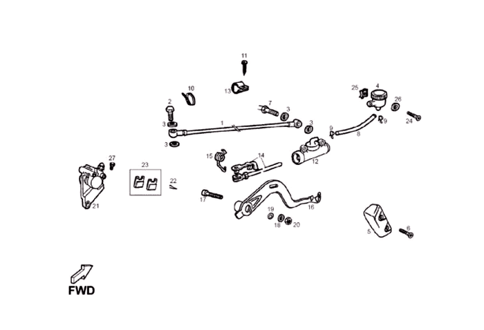 Derbi Senda SM 50 2T X-Treme E2 2010 – Remklauw Achter