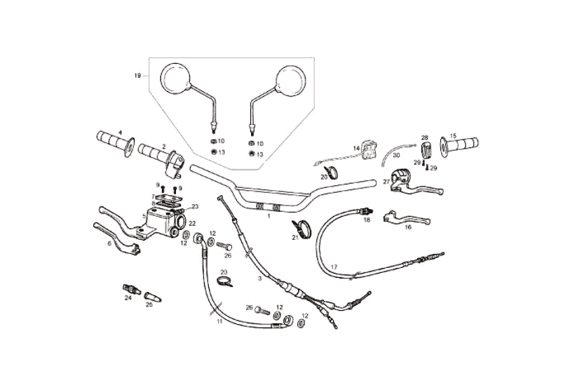 Derbi Senda SM 50 2T X-Treme E2 2010 – Stuur Hoofdremcilinder Schakeleenheid