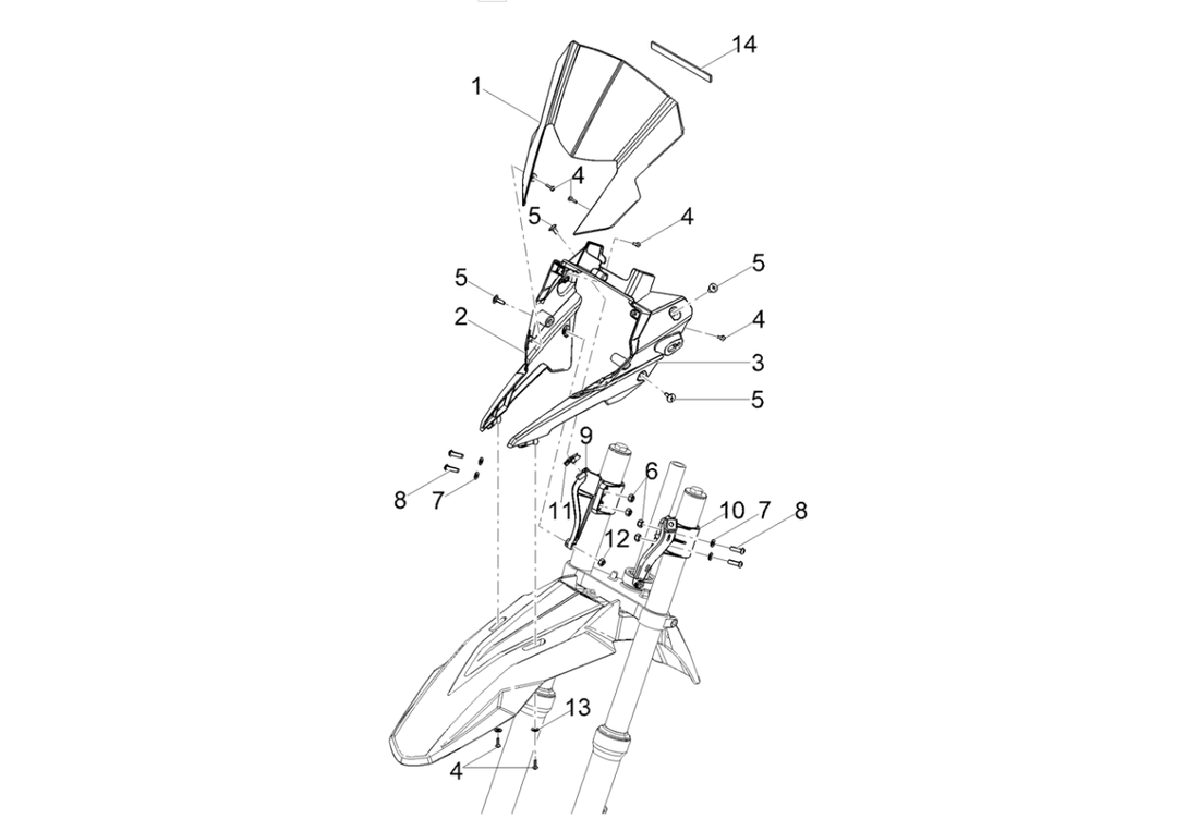 Derbi Senda SM 50 2T X-Treme E4 2019-2020 – Voorscherm Spiegel