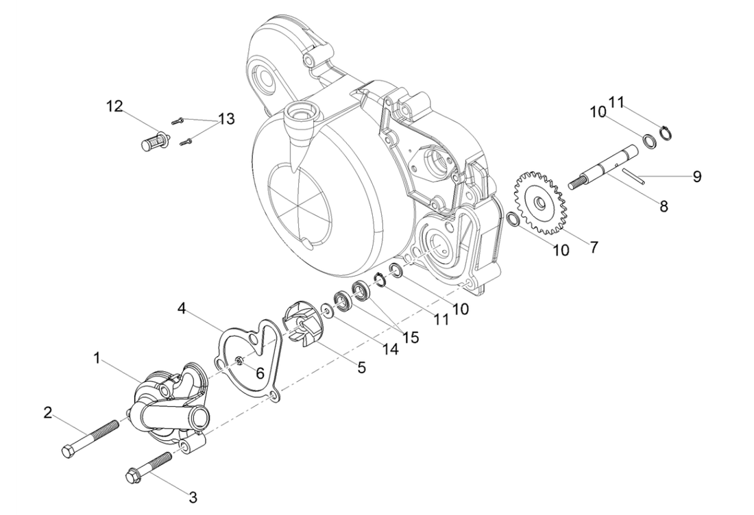 Derbi Senda SM 50 2T X-Treme E4 2019-2020 – Waterpomp