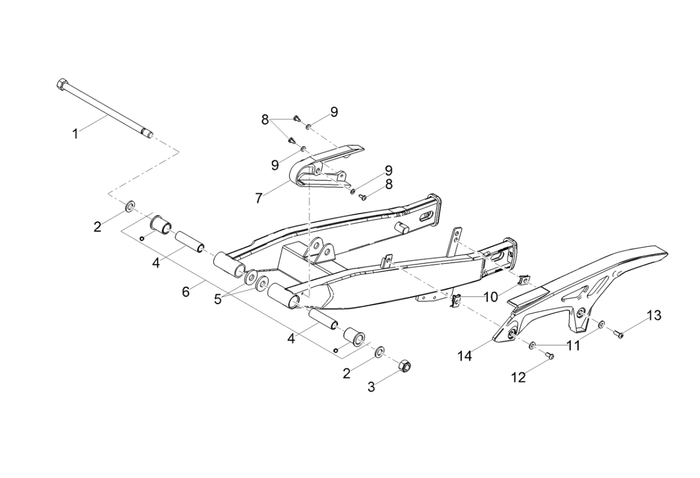 Derbi Senda SM 50 2T X-Treme Low Seat E4 2019 – Schommelarm